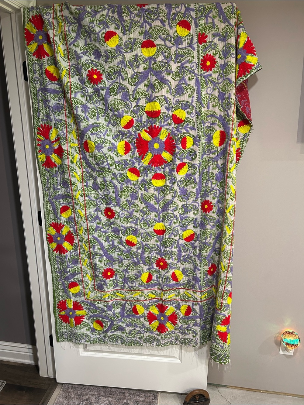 Kantha Sari Throw 82x96